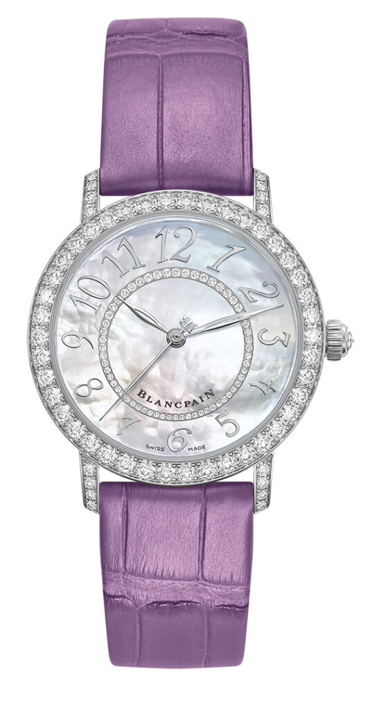 Blancpain Ladybird Watch with lilac purple strap for women