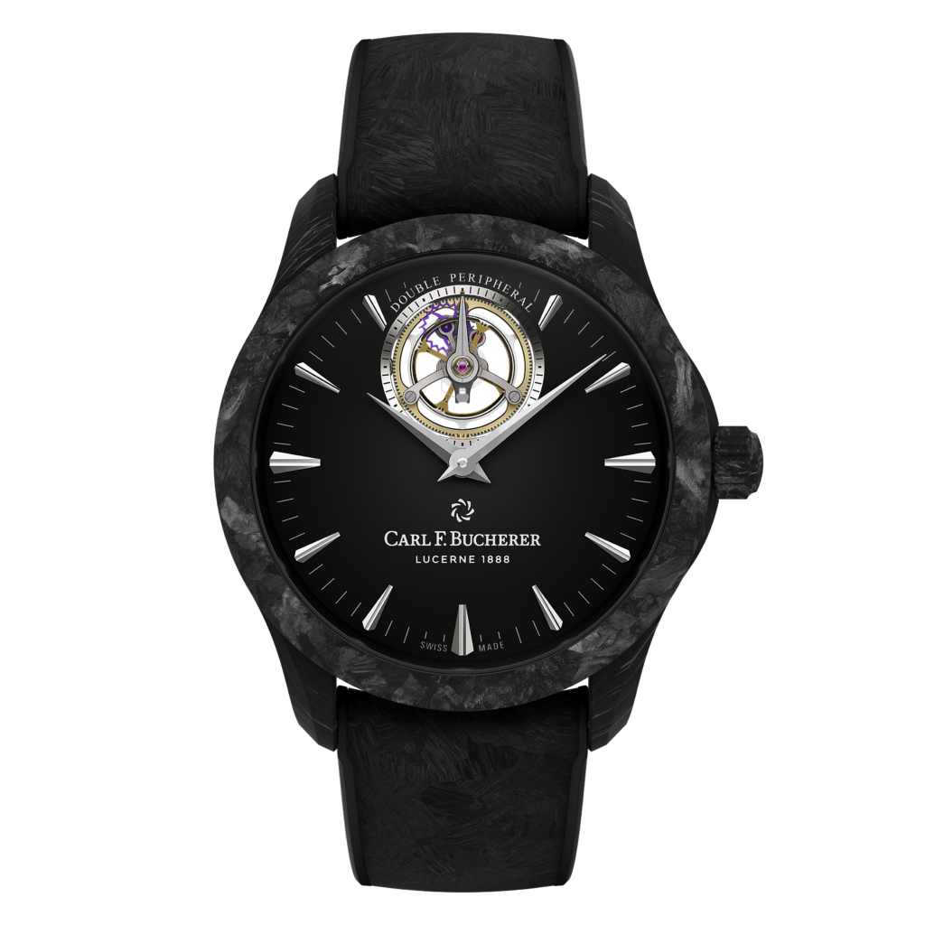 Black Carl F. Bucherer Capsule Collection Manero Tourbillon Double Peripheral Watch for gifting