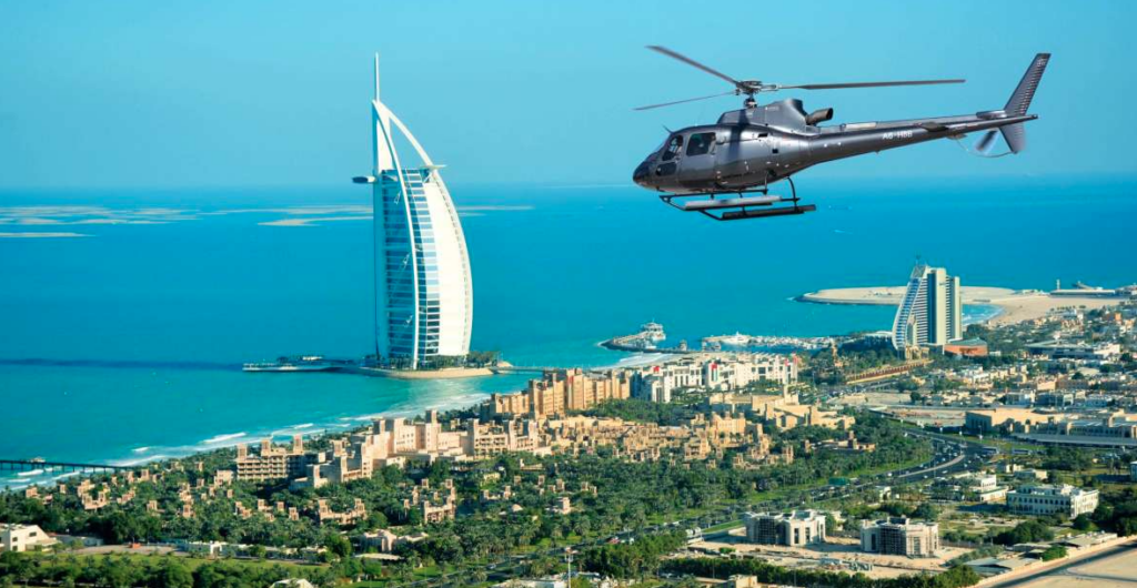 Helicopter ride in Dubai