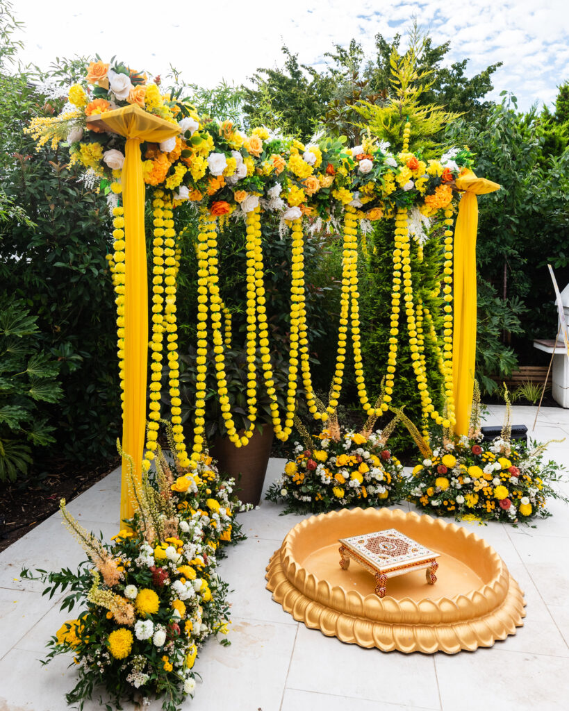 1SW Events, decor, decor ideas, haldi decor, haldi ideas