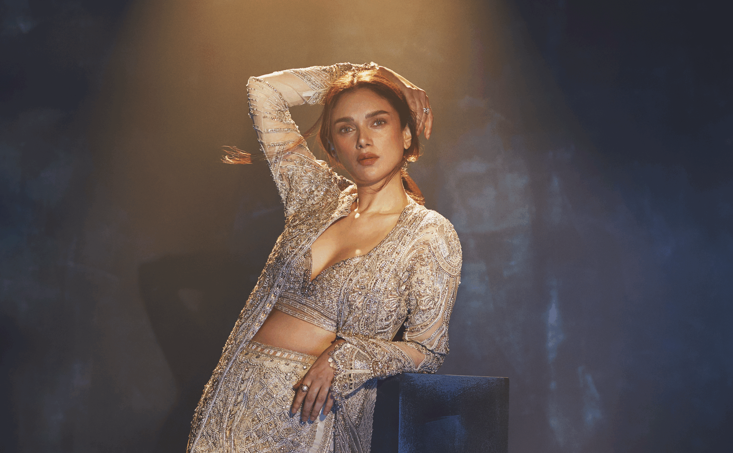 Aditi Rao Hydari, indian couture, bridal couture, red lipstick, cover shoot, bridal makeup