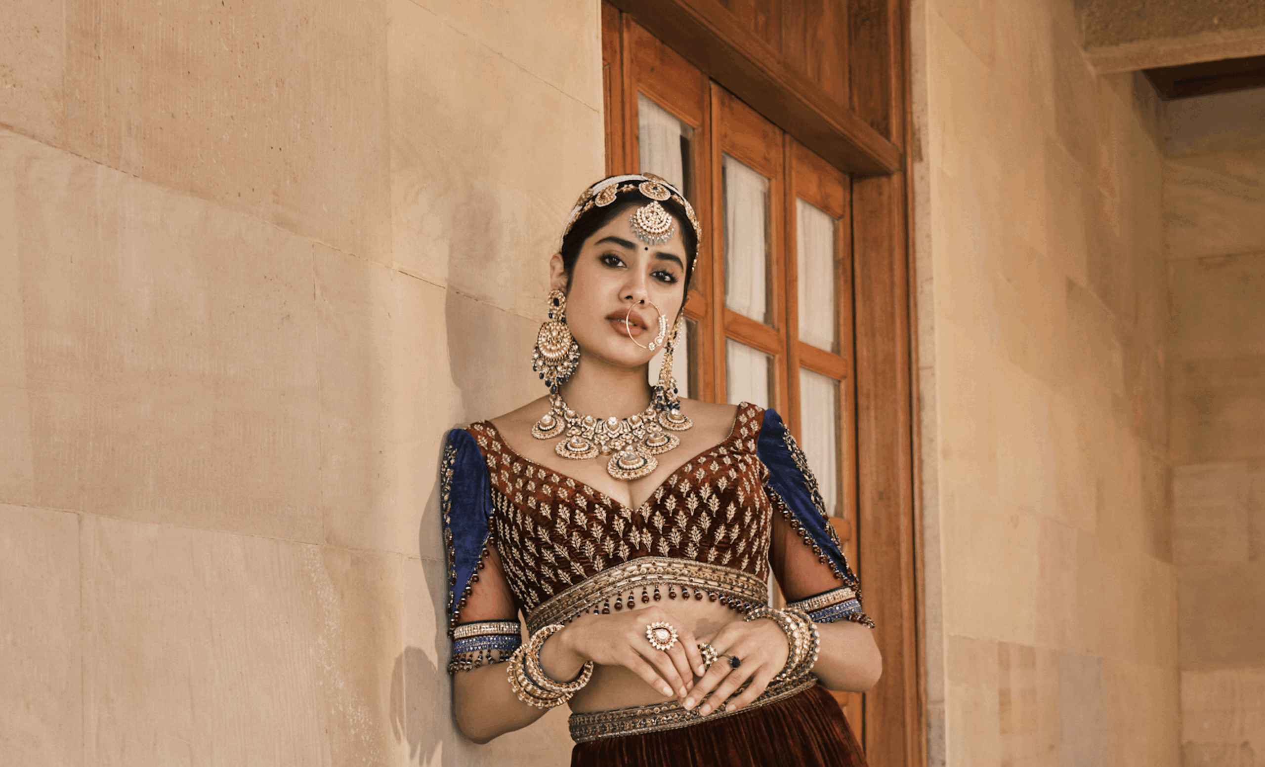 Janhvi Kapoor, Janhvi Kapoor shoot, Janhvi Kapoor lehenga, bridal lehenga, designer lehenga, hair accessories, maang tikka