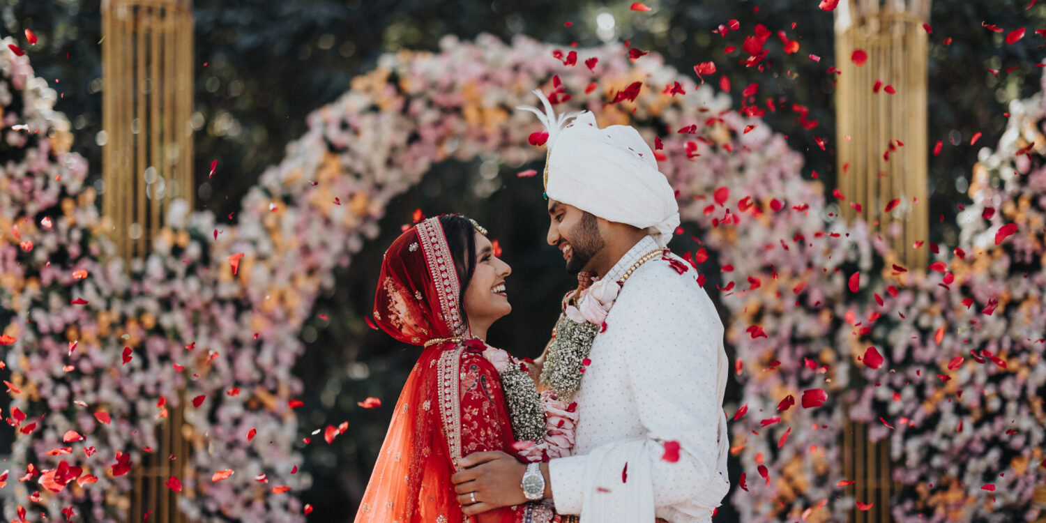 destination wedding, Rajkot wedding, Gujarati wedding, couple, lehenga