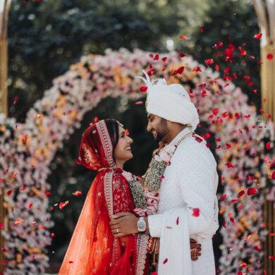 destination wedding, Rajkot wedding, Gujarati wedding, couple, lehenga